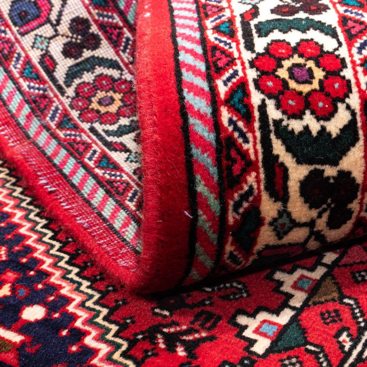 Tapis persan - Nomadic - 149 x 106 cm - rouge foncé