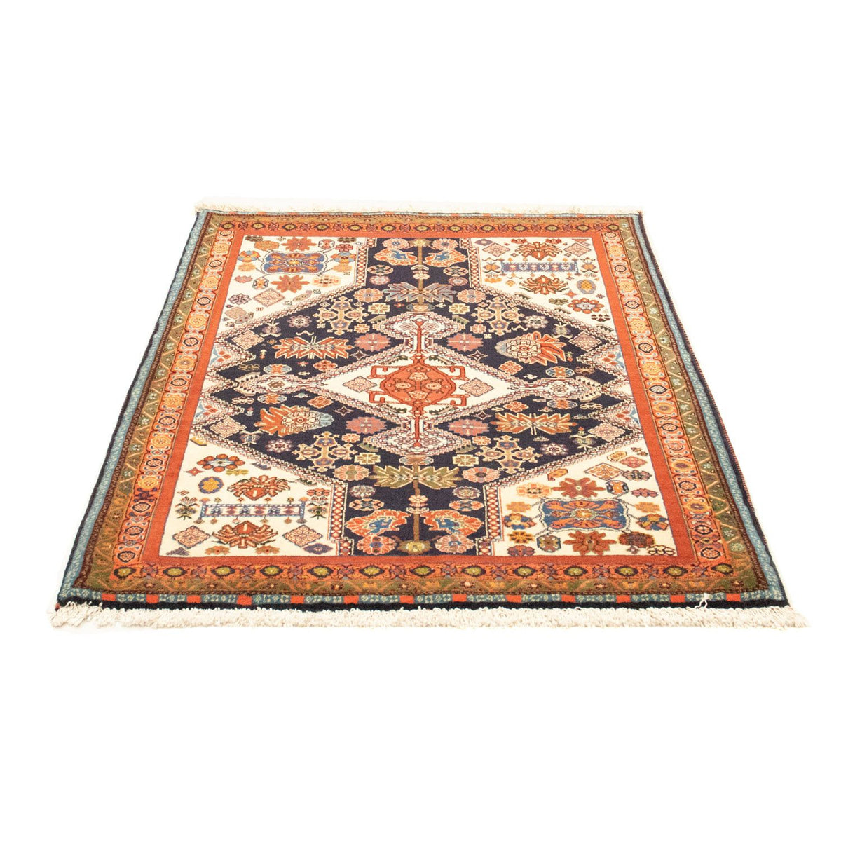 Tapis persan - Nomadic - 133 x 102 cm - bleu foncé
