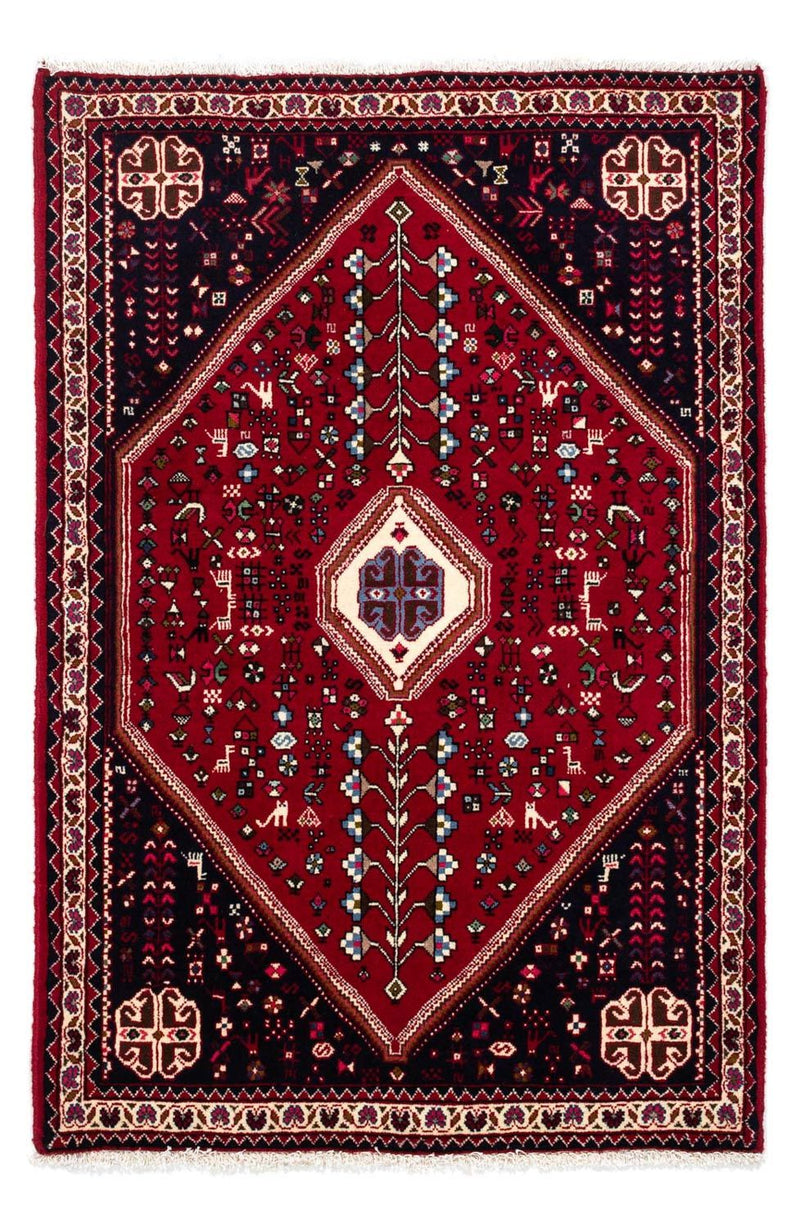 Tapis persan - Nomadic - 150 x 98 cm - rouge foncé