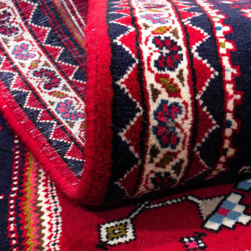 Tapis persan - Nomadic - 150 x 98 cm - rouge foncé