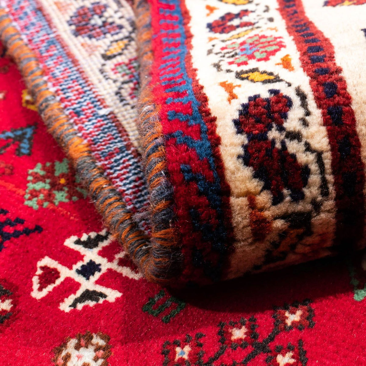 Tapis persan - Nomadic - 161 x 103 cm - rouge foncé