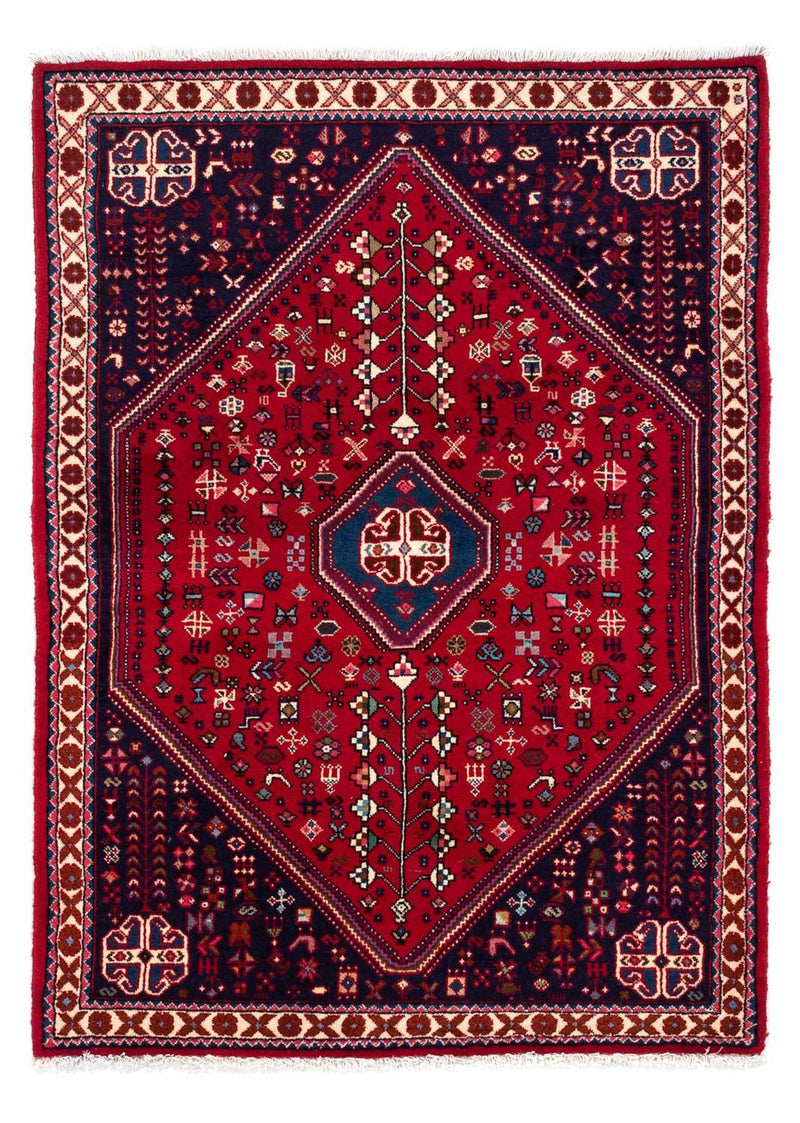 Tapis persan - Nomadic - 150 x 103 cm - rouge foncé
