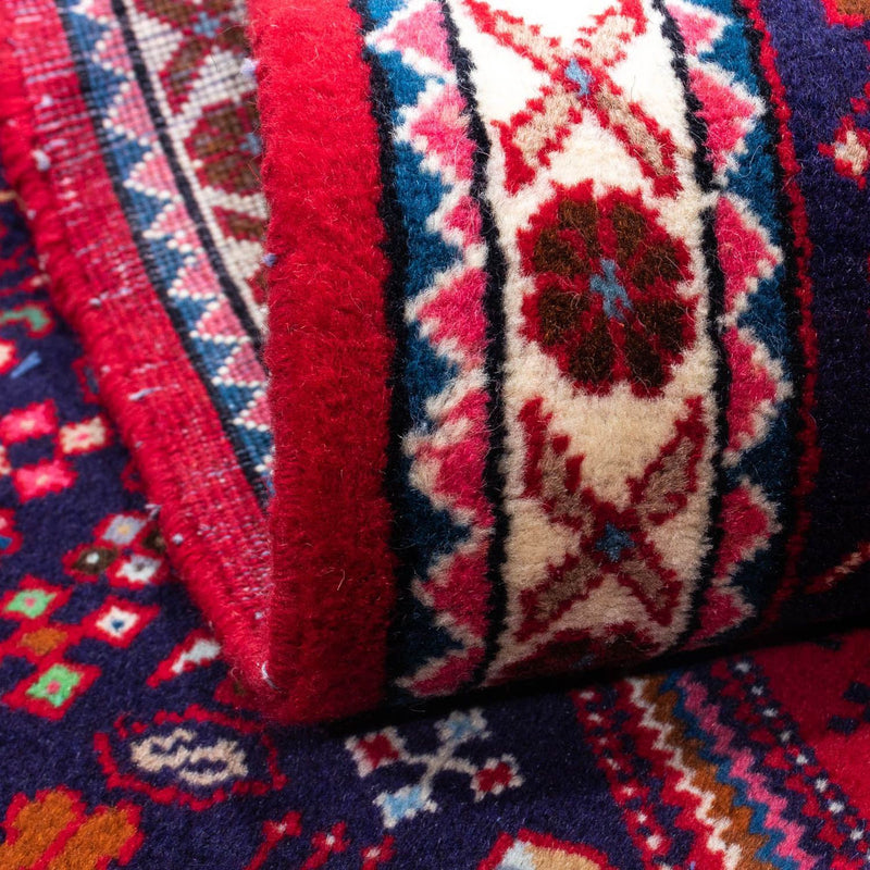 Tapis persan - Nomadic - 150 x 103 cm - rouge foncé