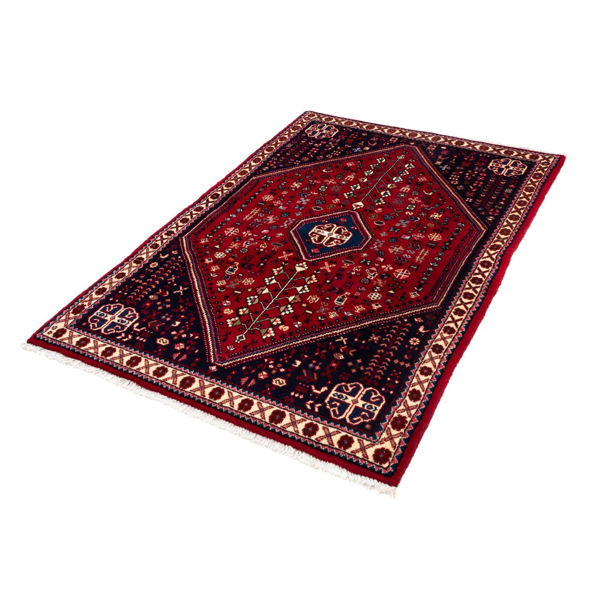 Tapis persan - Nomadic - 150 x 103 cm - rouge foncé