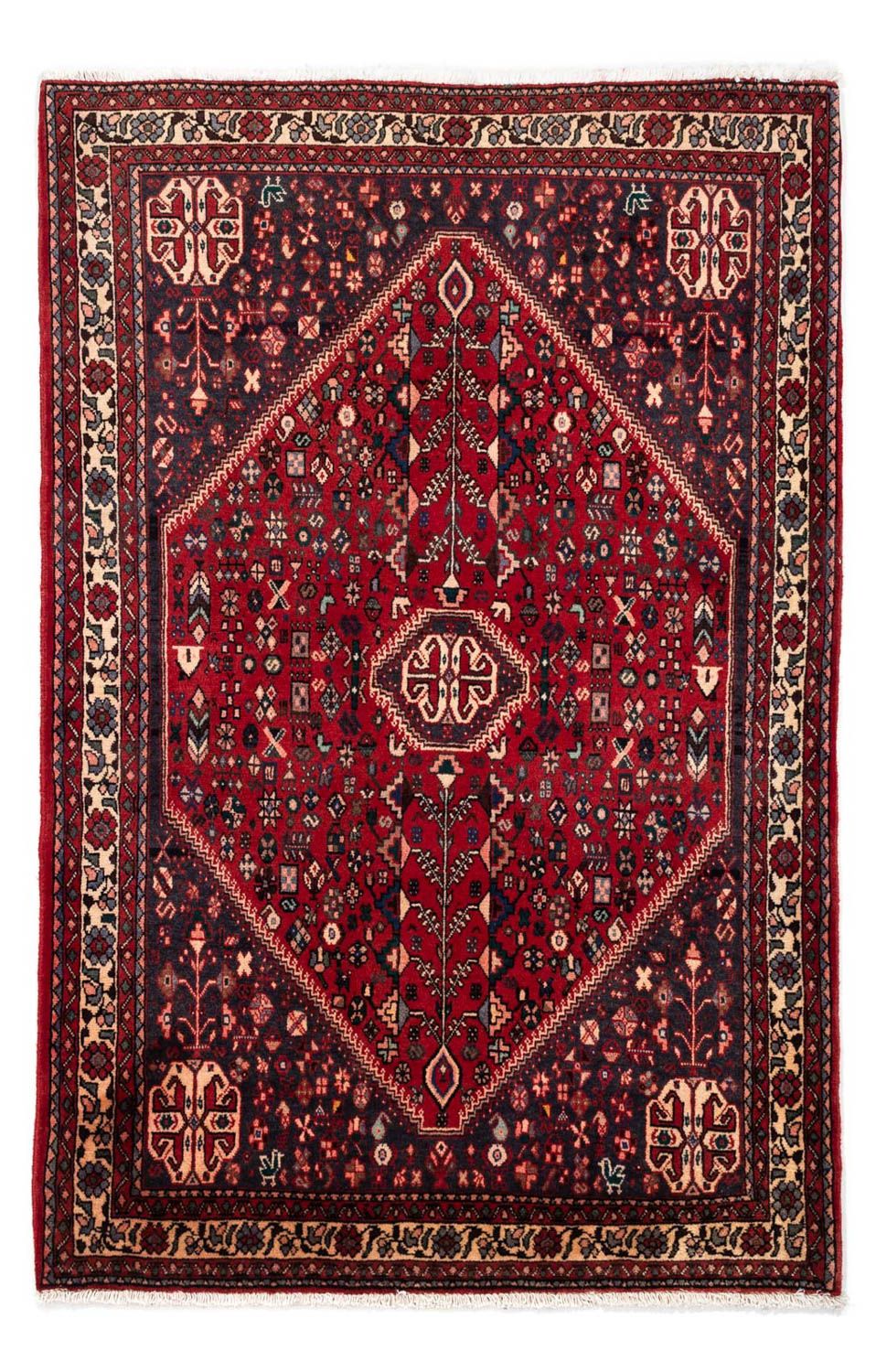 Tapis persan - Nomadic - 161 x 105 cm - rouge foncé