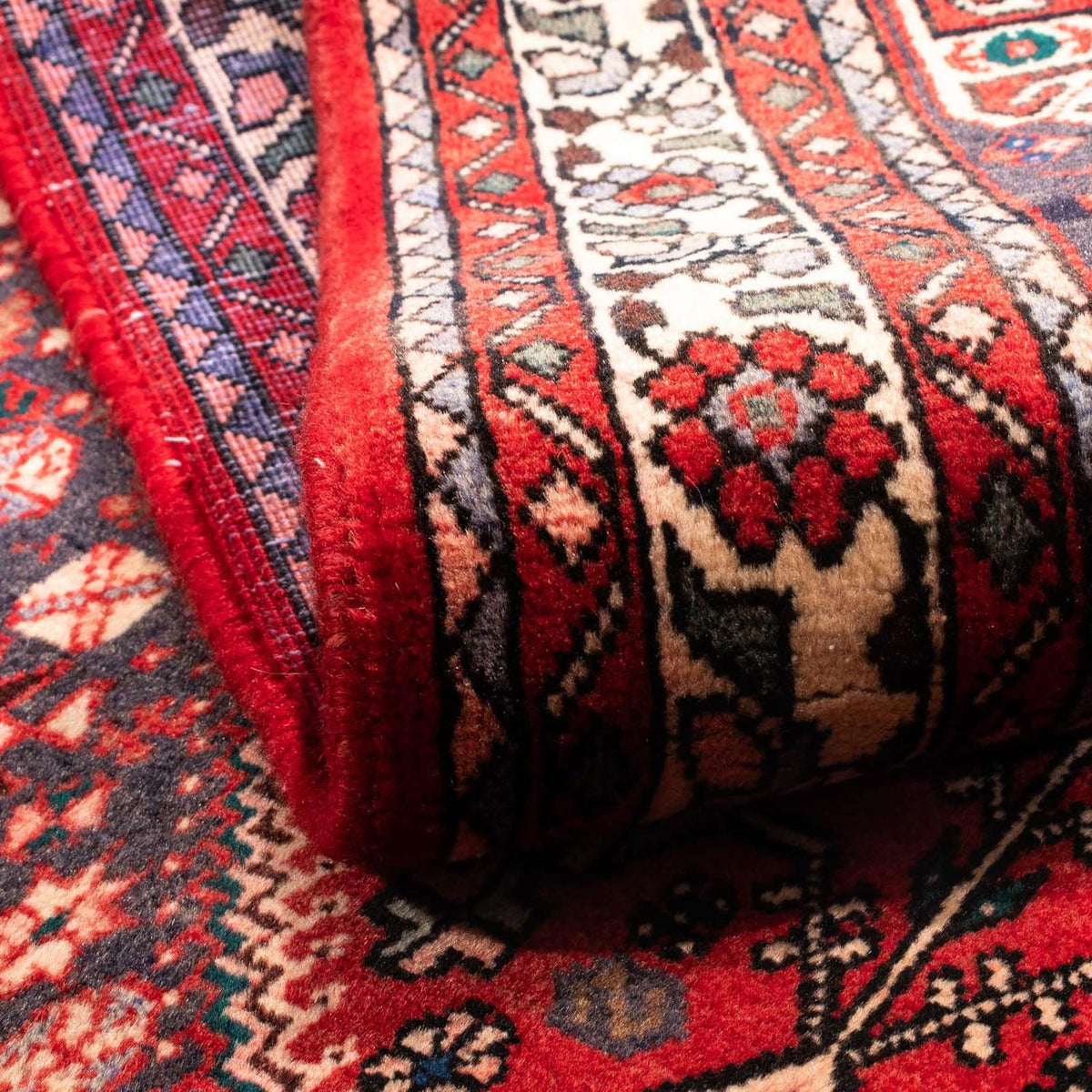 Tapis persan - Nomadic - 161 x 105 cm - rouge foncé