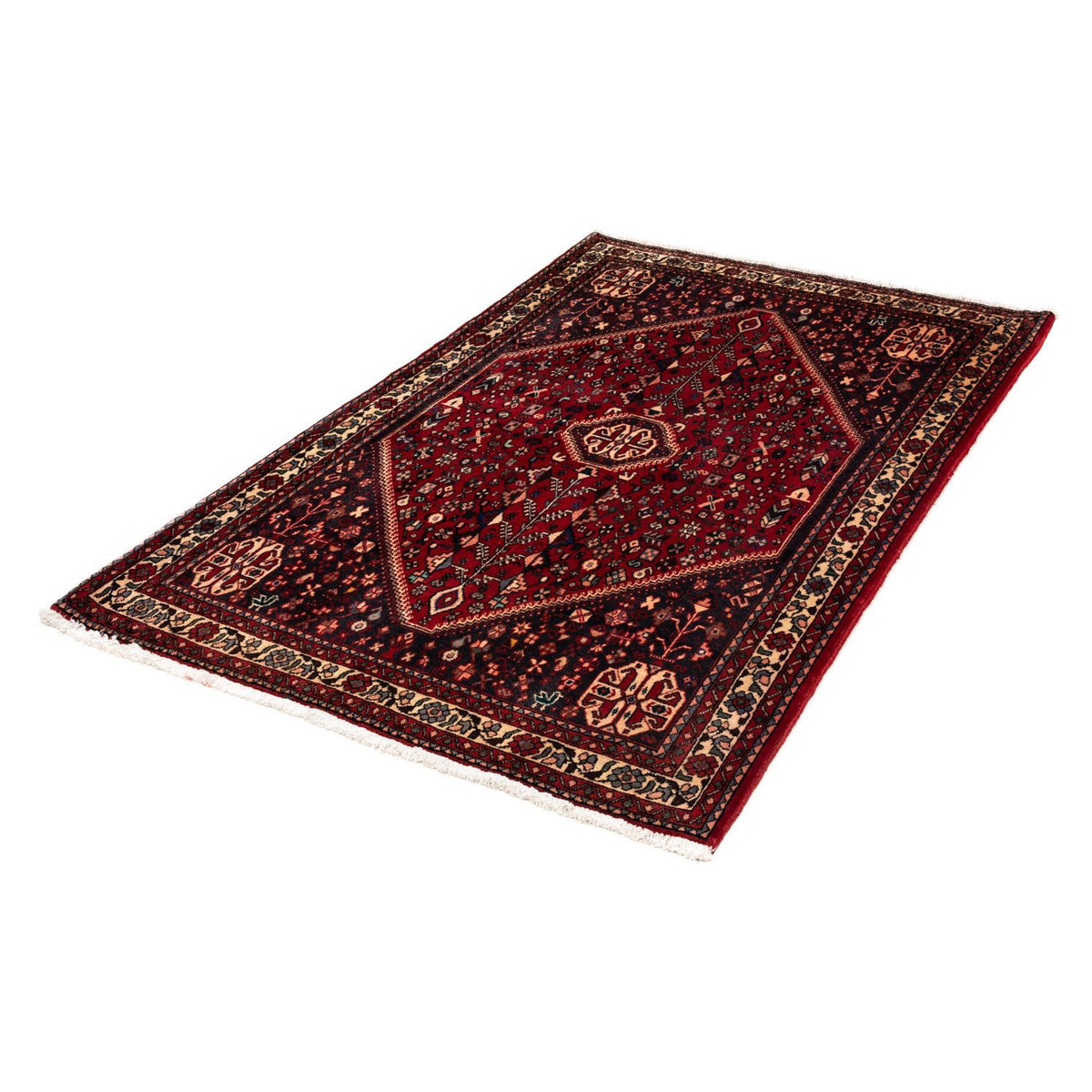 Tapis persan - Nomadic - 161 x 105 cm - rouge foncé