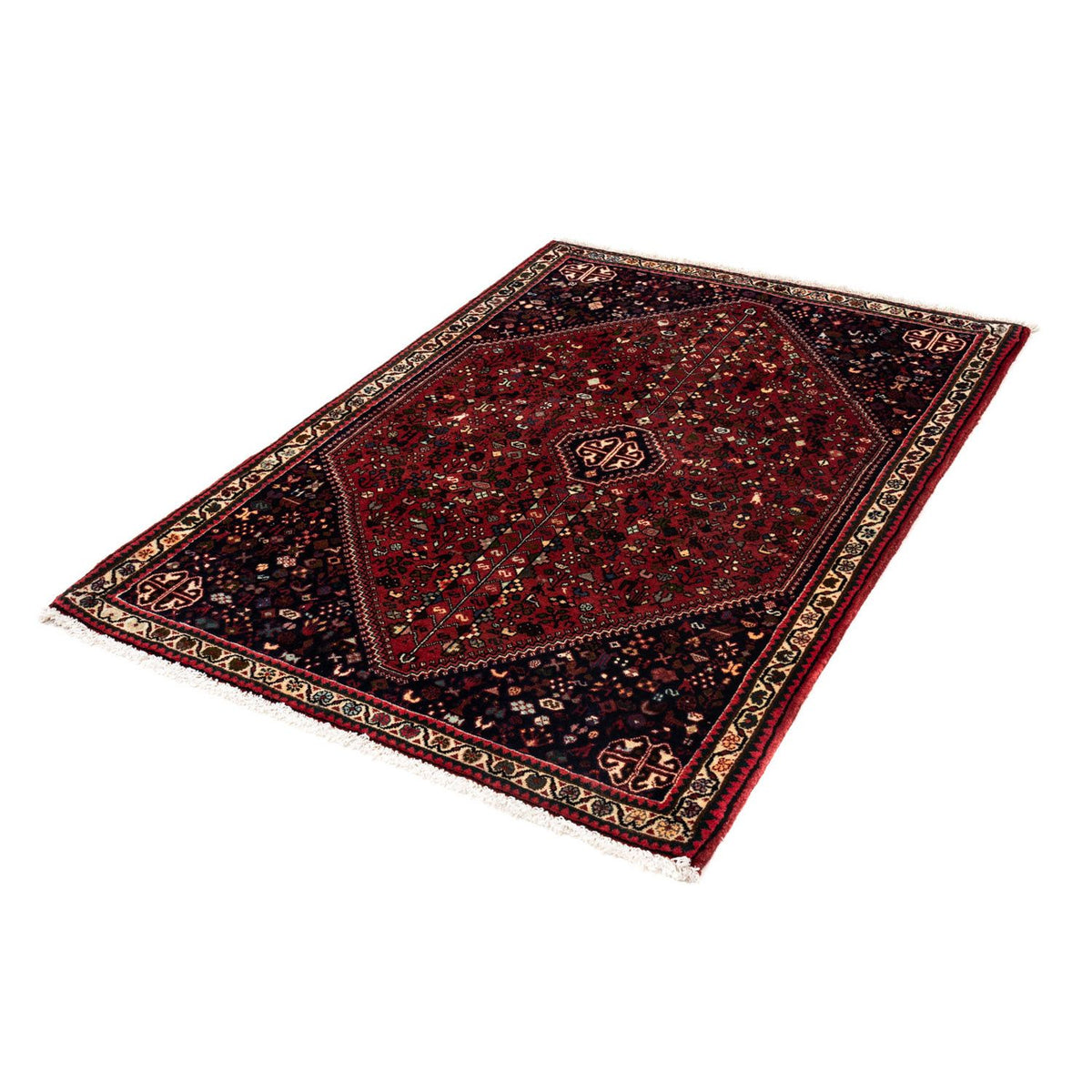 Tapis persan - Nomadic - 152 x 110 cm - rouge foncé