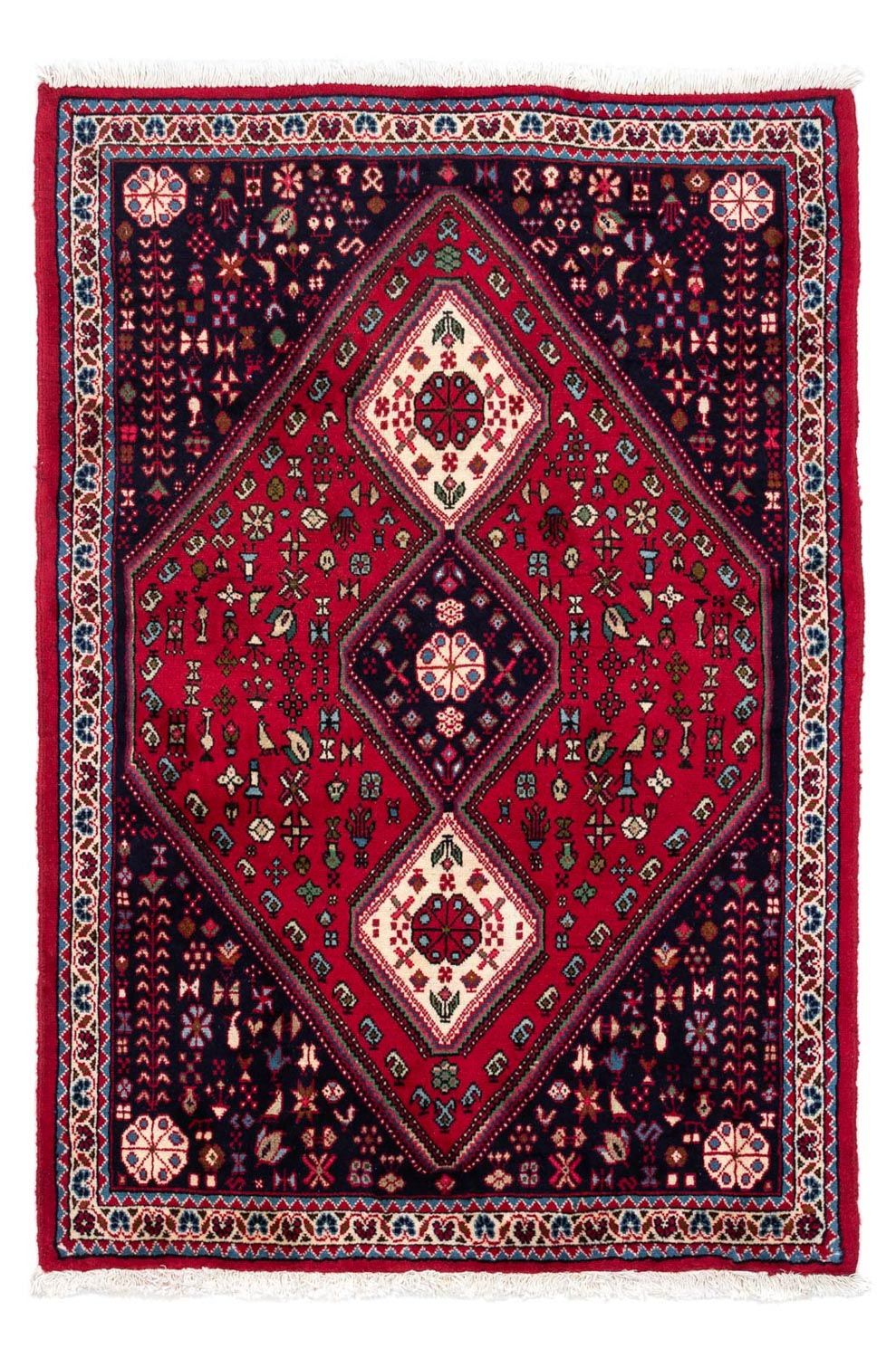 Tapis persan - Nomadic - 143 x 97 cm - rouge foncé