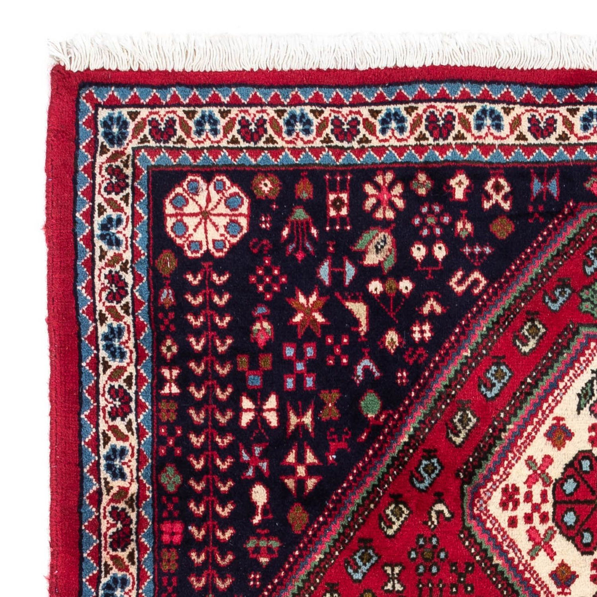 Tapis persan - Nomadic - 143 x 97 cm - rouge foncé