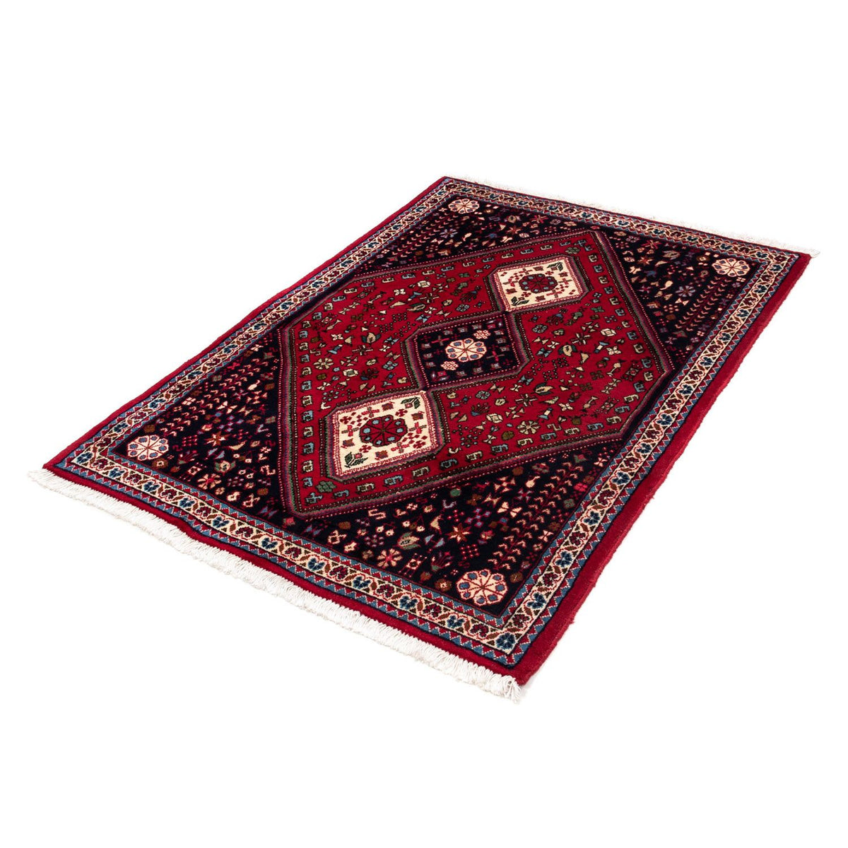 Tapis persan - Nomadic - 143 x 97 cm - rouge foncé