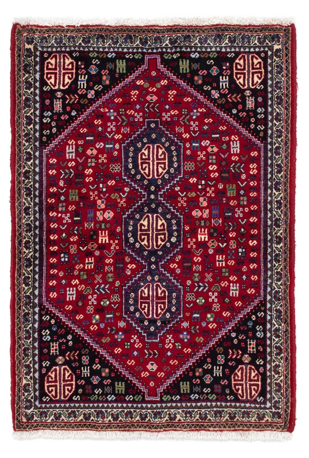 Tapis persan - Nomadic - 118 x 80 cm - rouge foncé