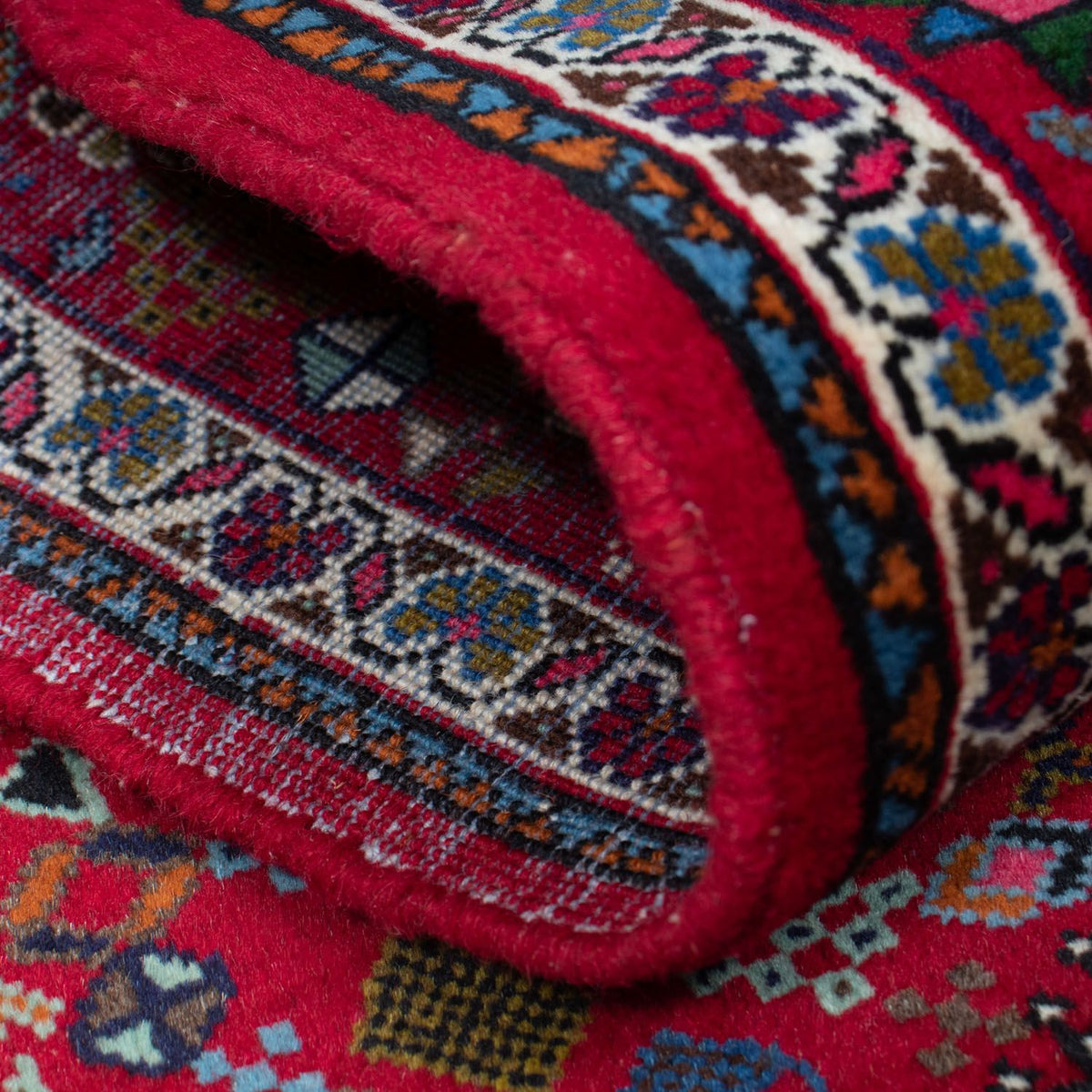 Tapis de couloir Tapis persan - Nomadic - 195 x 78 cm - rouge foncé