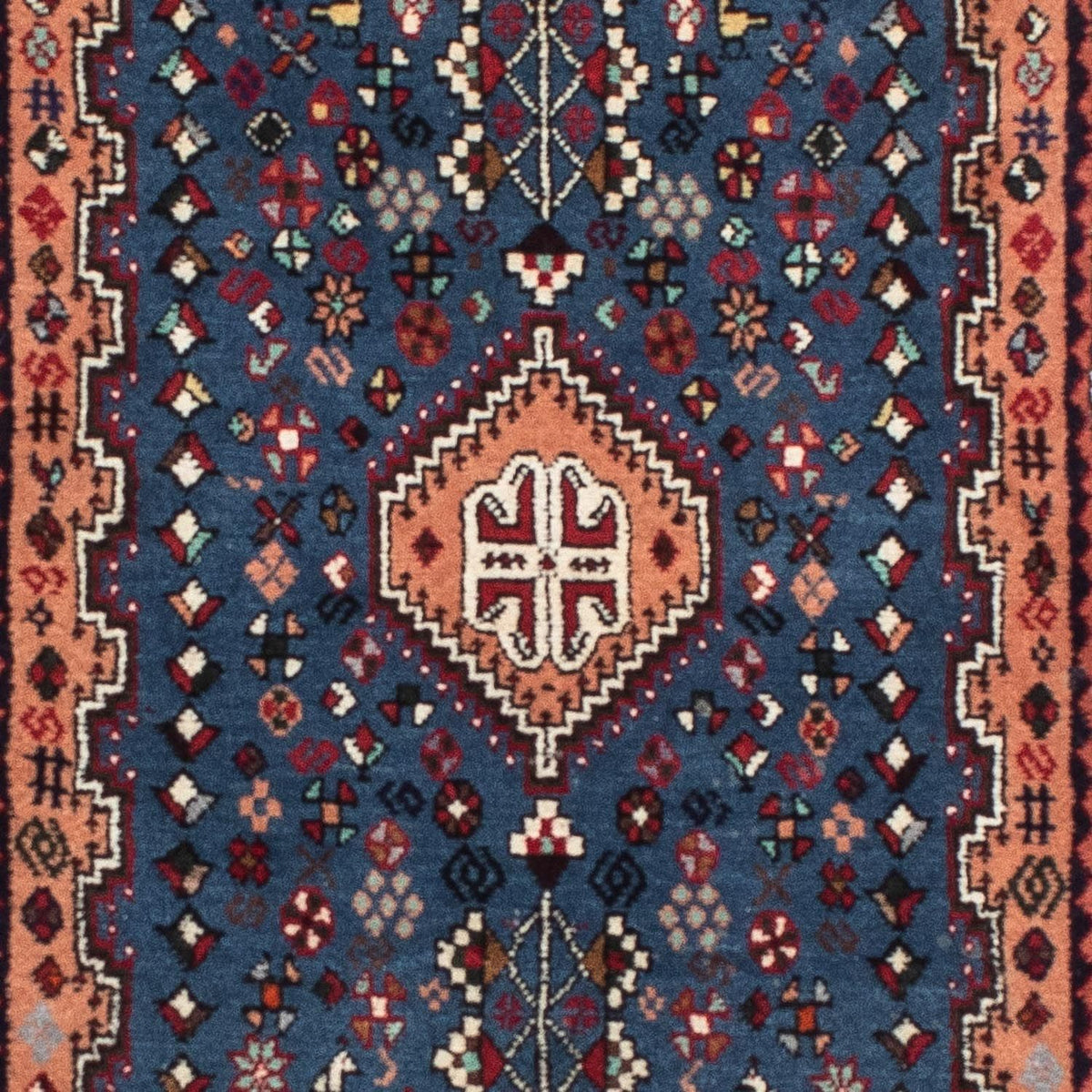 Tapis de couloir Tapis persan - Nomadic - 206 x 78 cm - bleu foncé