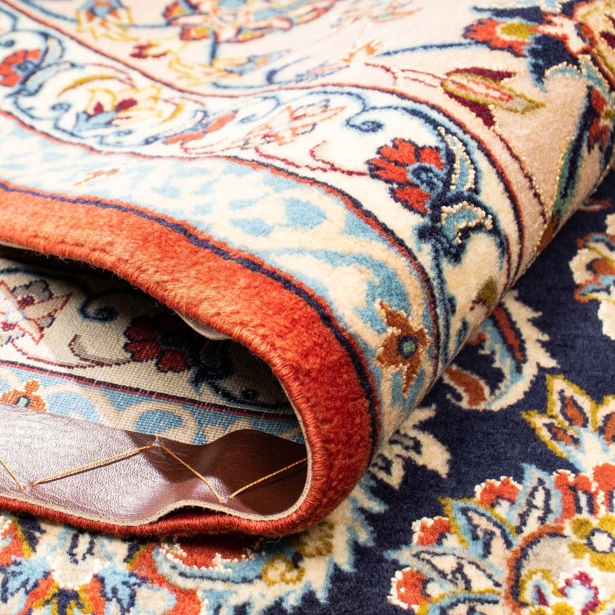 Tapis persan - Isfahan - Premium - 300 x 200 cm - bleu foncé