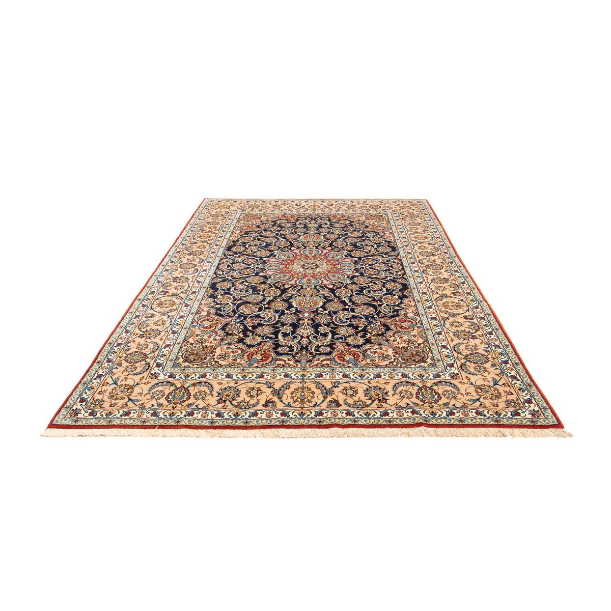 Tapis persan - Isfahan - Premium - 300 x 200 cm - bleu foncé