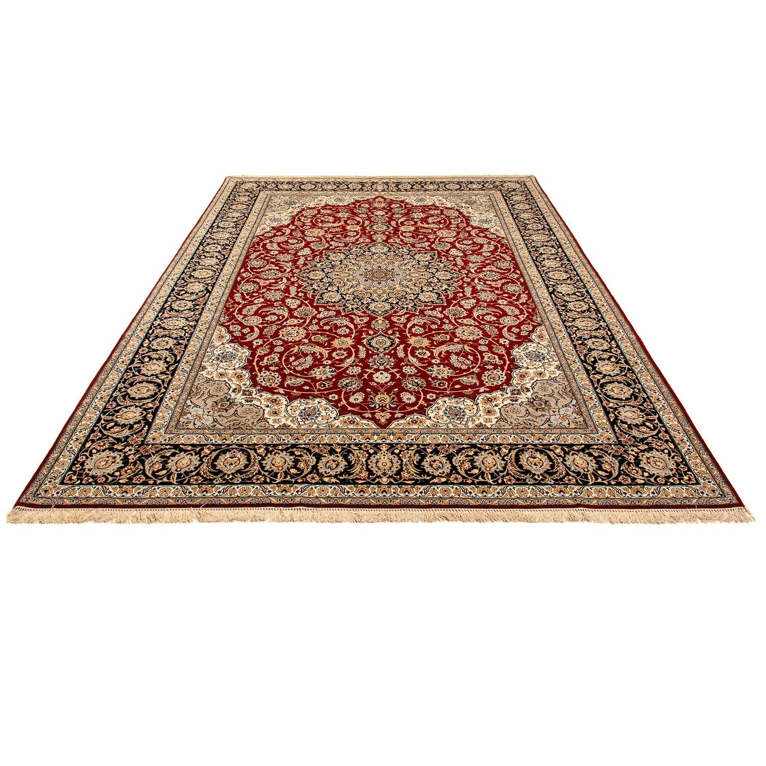 Tapis persan - Isfahan - Premium - 370 x 253 cm - rouge foncé