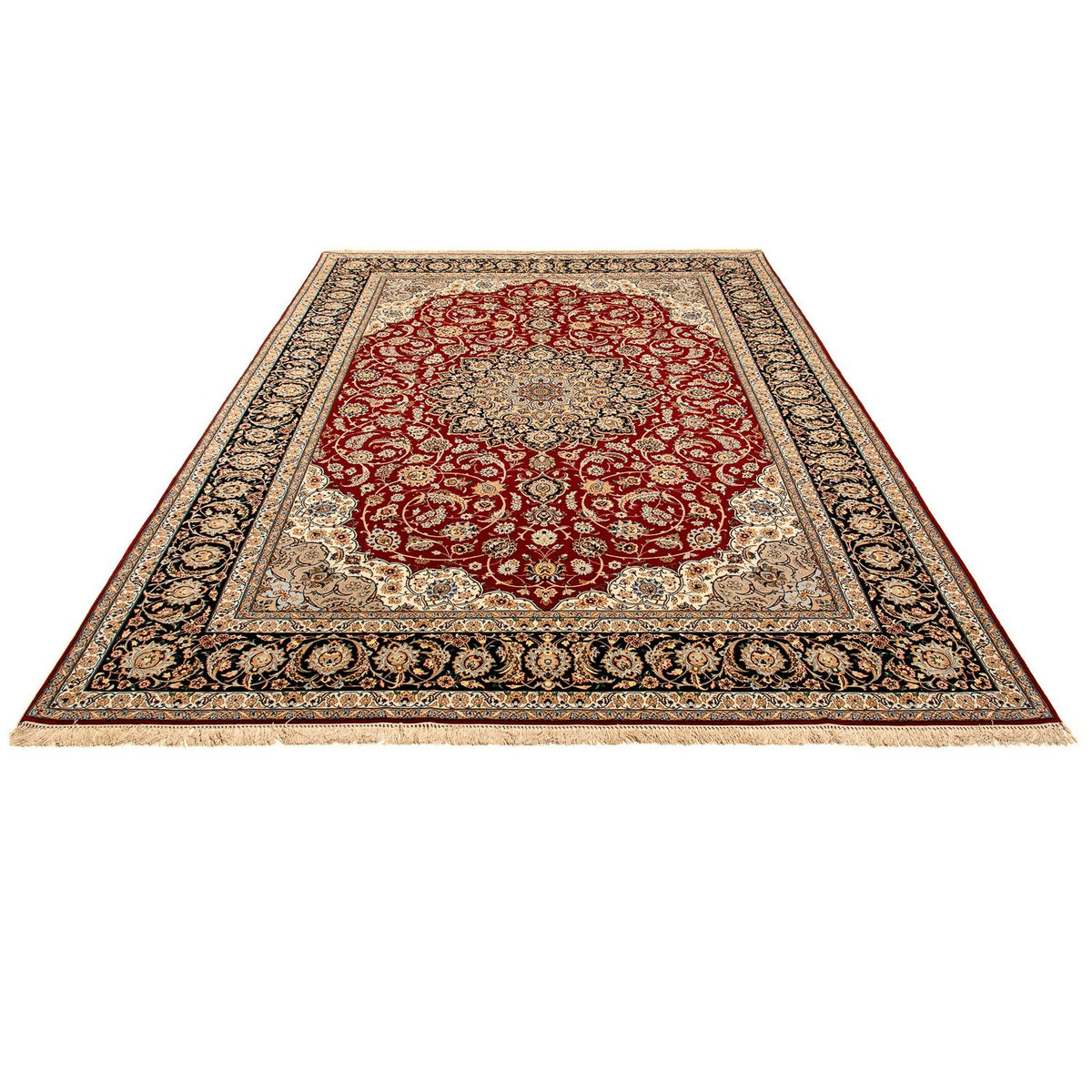 Tapis persan - Isfahan - Premium - 370 x 253 cm - rouge foncé