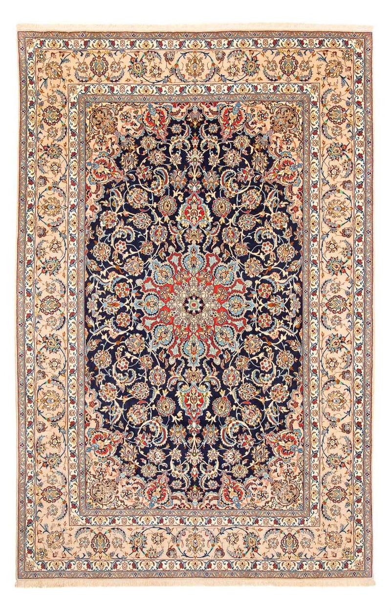 Tapis persan - Isfahan - Premium - 308 x 200 cm - bleu foncé