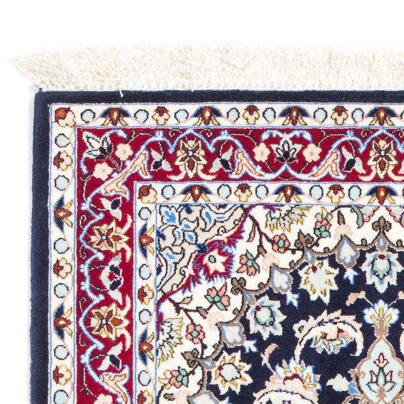 Tapis persan - Isfahan - Premium - 104 x 72 cm - bleu foncé
