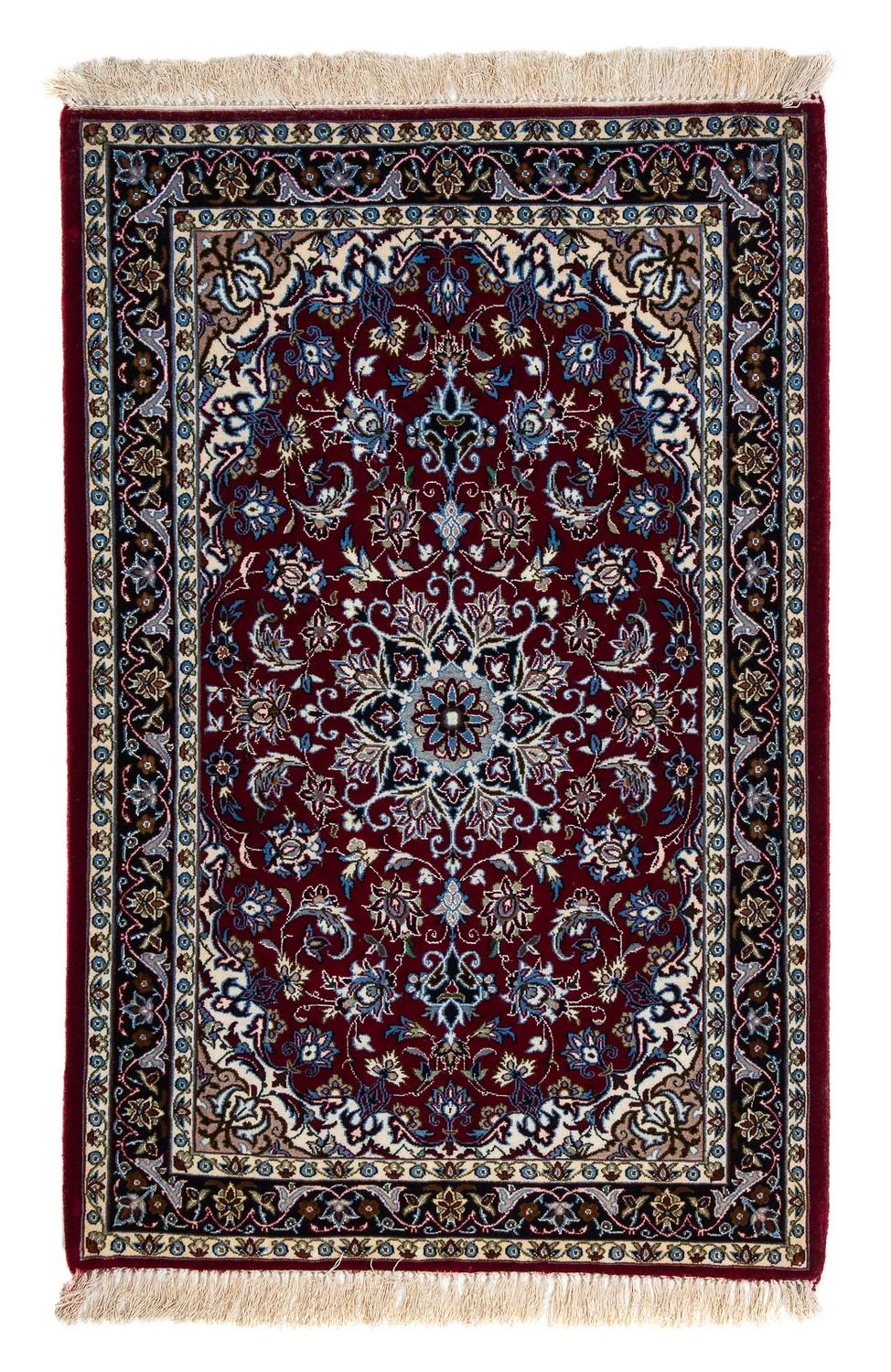 Tapis persan - Isfahan - Premium - 108 x 70 cm - rouge foncé