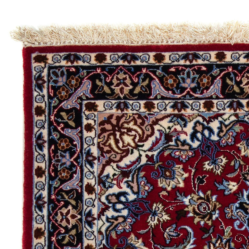 Tapis persan - Isfahan - Premium - 101 x 71 cm - rouge foncé