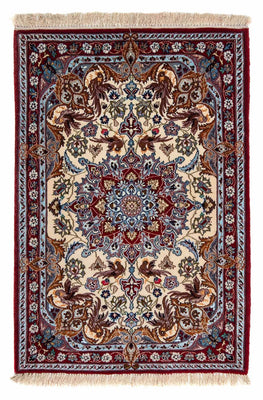 Tapis persan - Isfahan - Premium - 100 x 73 cm - rouge foncé