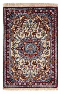 Tapis persan - Isfahan - Premium - 100 x 73 cm - rouge foncé