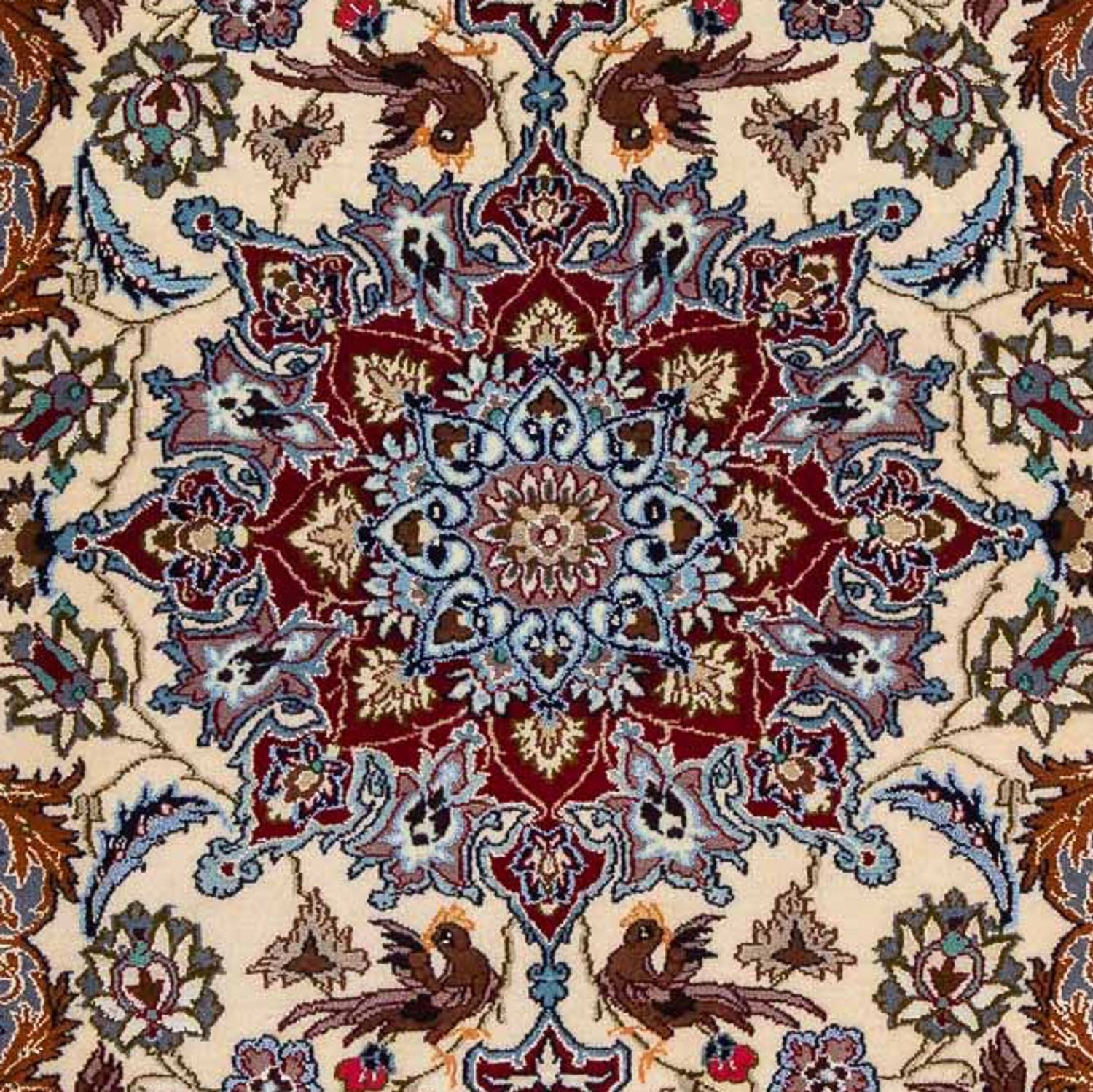 Tapis persan - Isfahan - Premium - 100 x 73 cm - rouge foncé