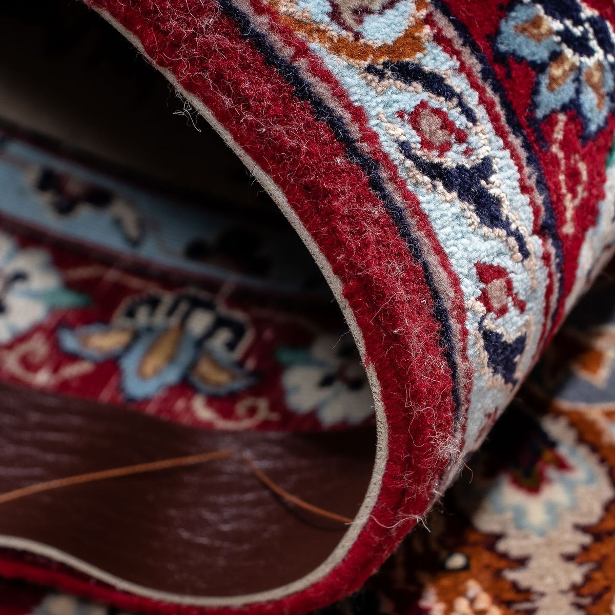 Tapis persan - Isfahan - Premium - 100 x 73 cm - rouge foncé