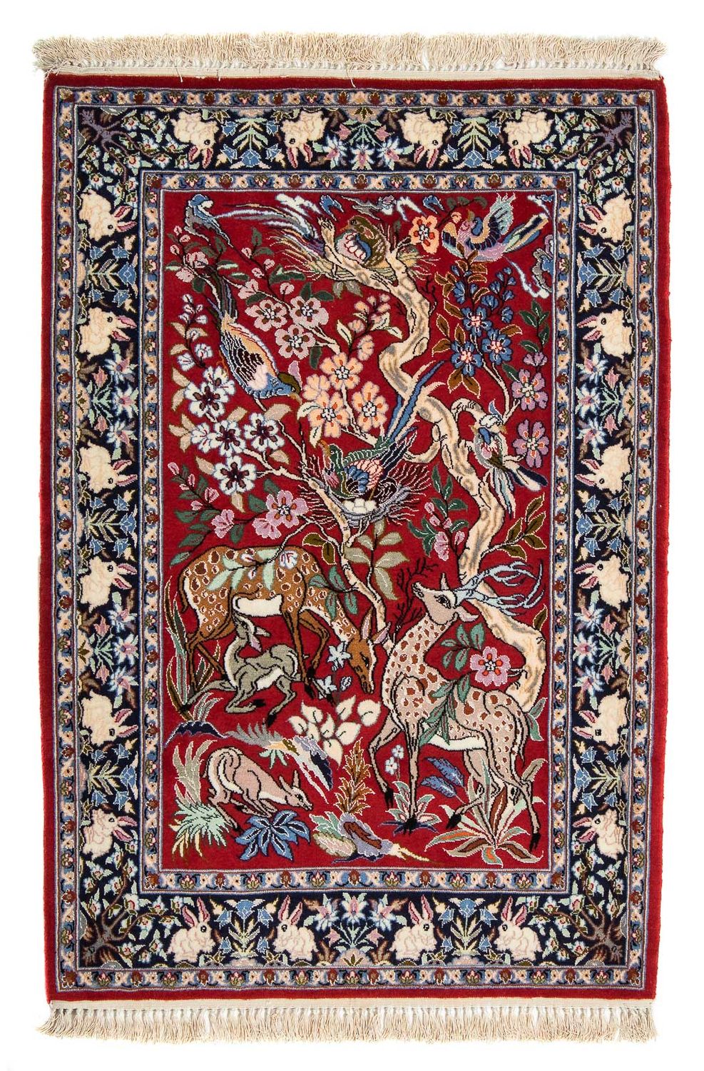 Tapis persan - Isfahan - Premium - 105 x 70 cm - rouge