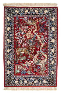 Tapis persan - Isfahan - Premium - 105 x 70 cm - rouge