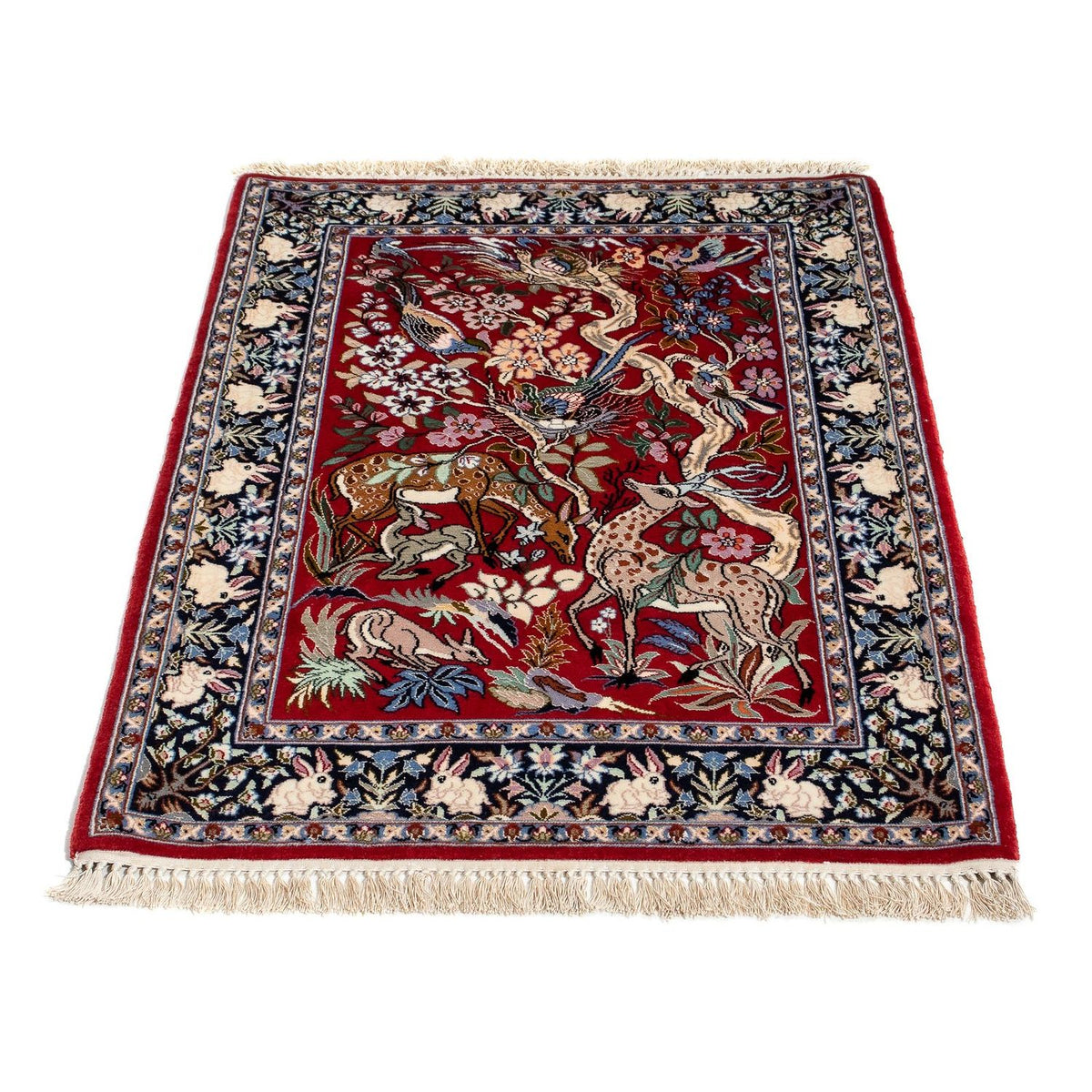 Tapis persan - Isfahan - Premium - 105 x 70 cm - rouge