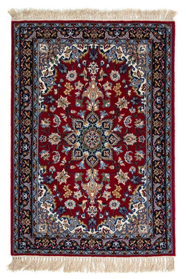 Tapis persan - Isfahan - Premium - 100 x 70 cm - rouge foncé