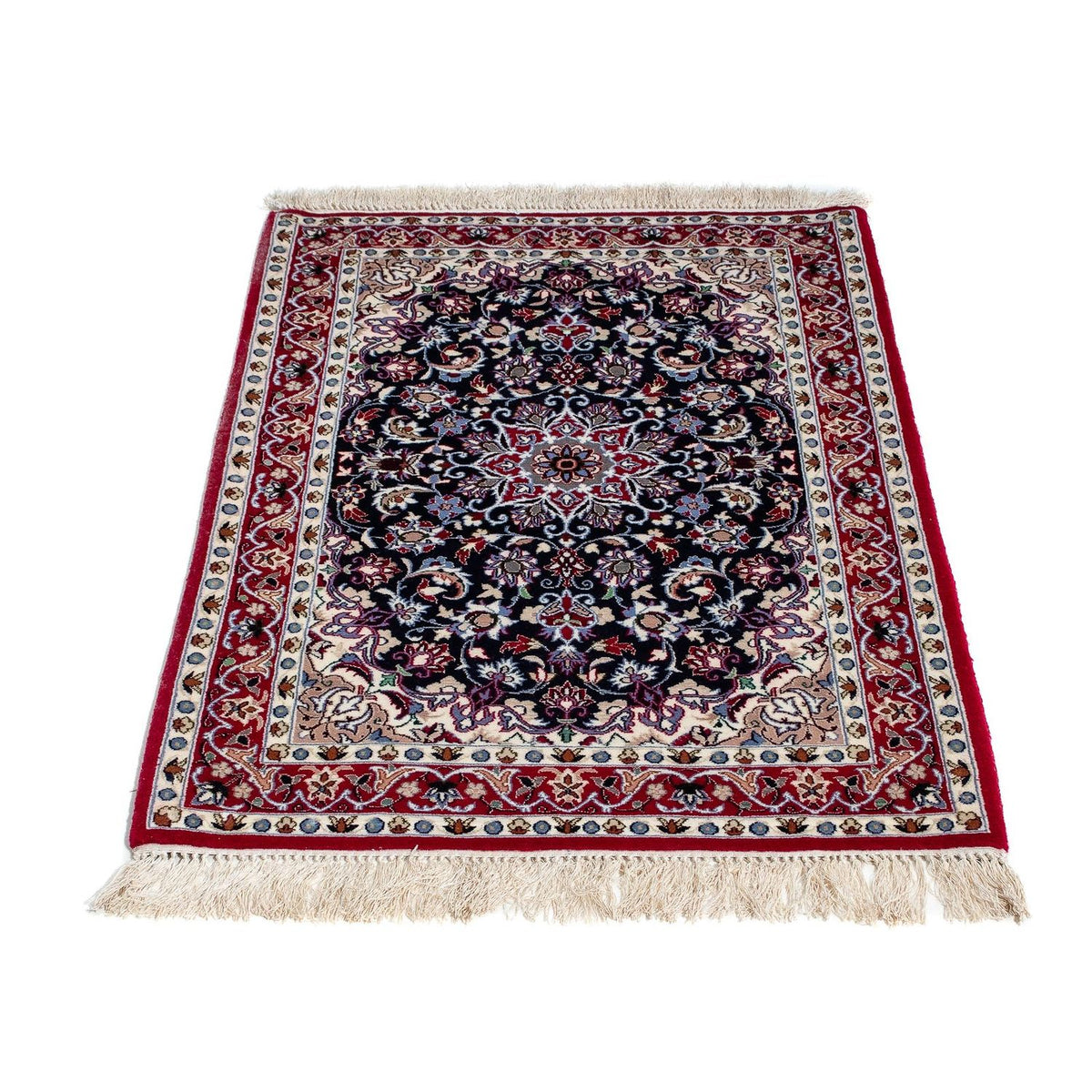 Tapis persan - Isfahan - Premium - 104 x 73 cm - rouge foncé