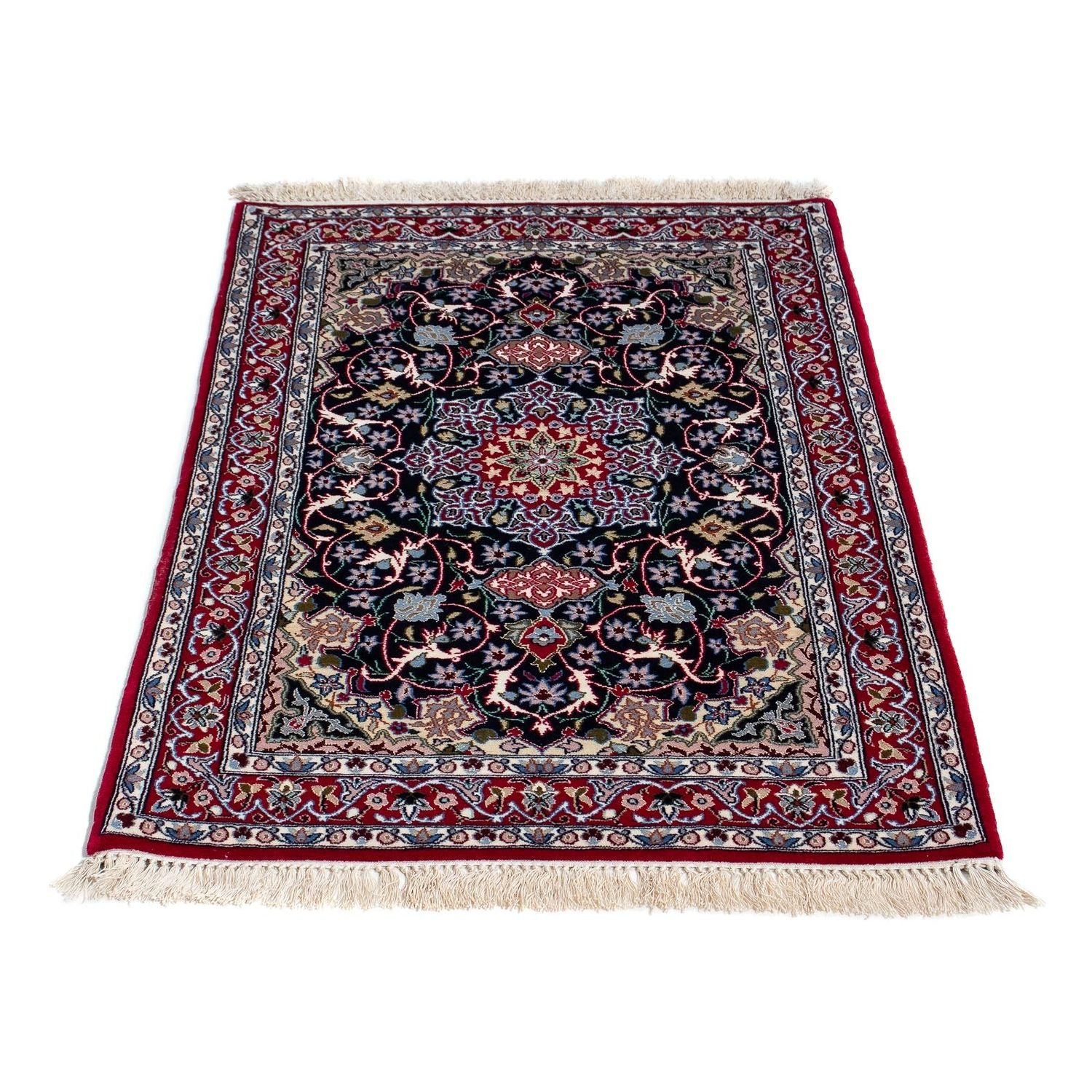 Tapis persan - Isfahan - Premium - 105 x 70 cm - rouge foncé