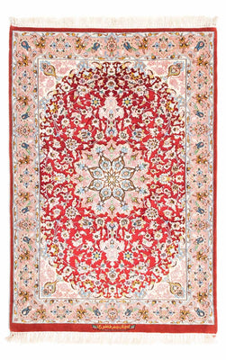 Tapis persan - Isfahan - Premium - 123 x 83 cm - rouge