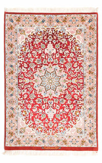 Tapis persan - Isfahan - Premium - 123 x 83 cm - rouge