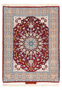 Tapis persan - Isfahan - Premium - 119 x 84 cm - rouge foncé