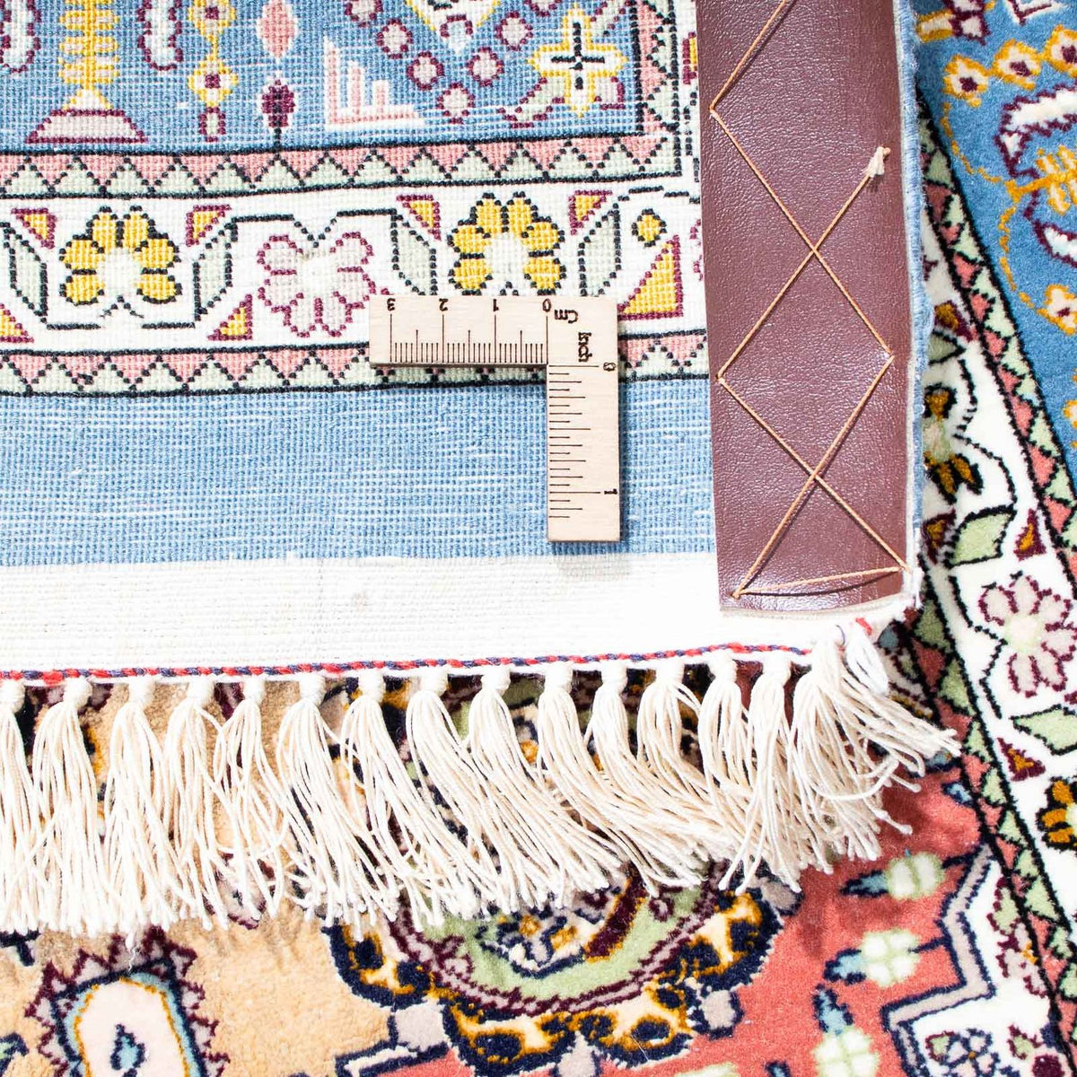 Tapis persan - Isfahan - Premium - 126 x 83 cm - bleu clair