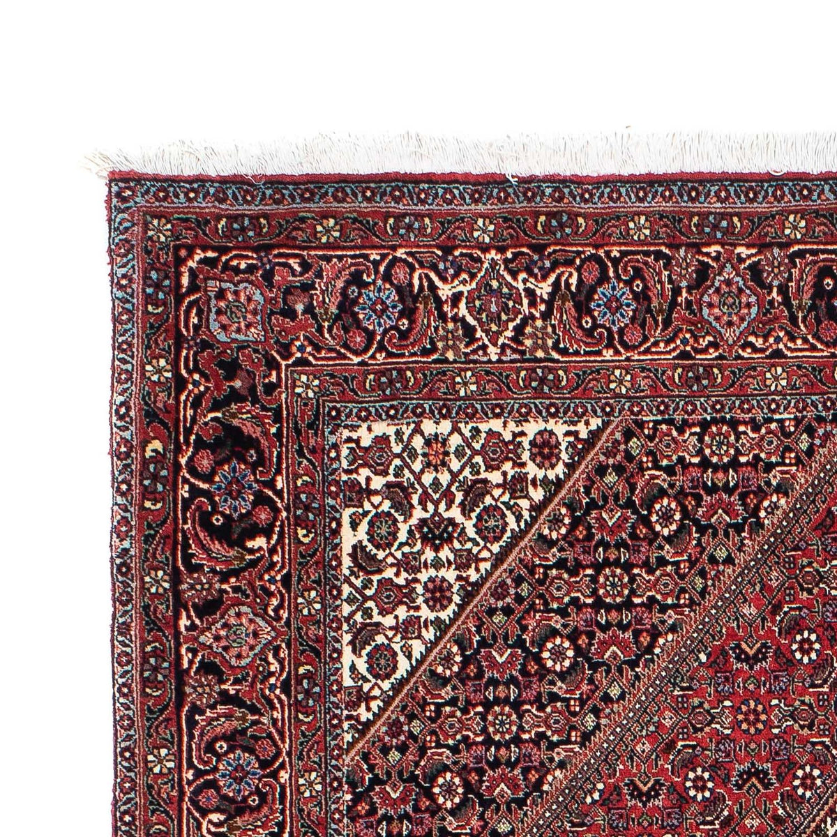 Tapis persan - Bidjar - 205 x 136 cm - rouge foncé