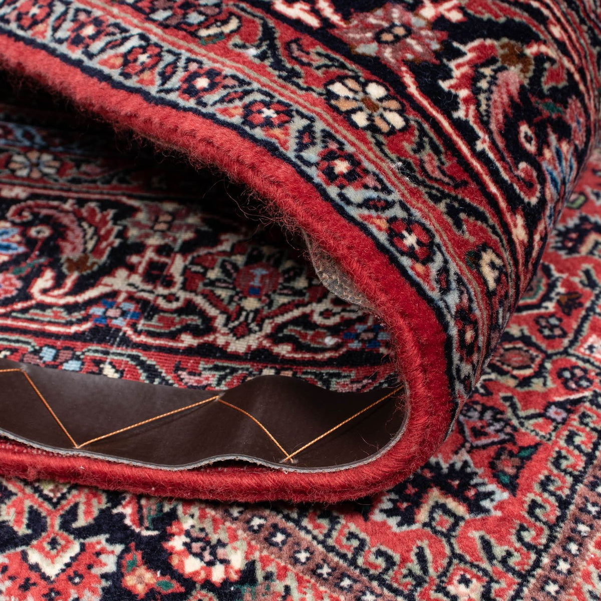 Tapis persan - Bidjar - 205 x 136 cm - rouge foncé