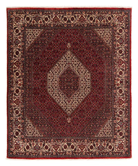 Tapis persan - Bidjar - 247 x 202 cm - rouge foncé