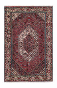 Tapis persan - Bidjar - 212 x 135 cm - rouge foncé
