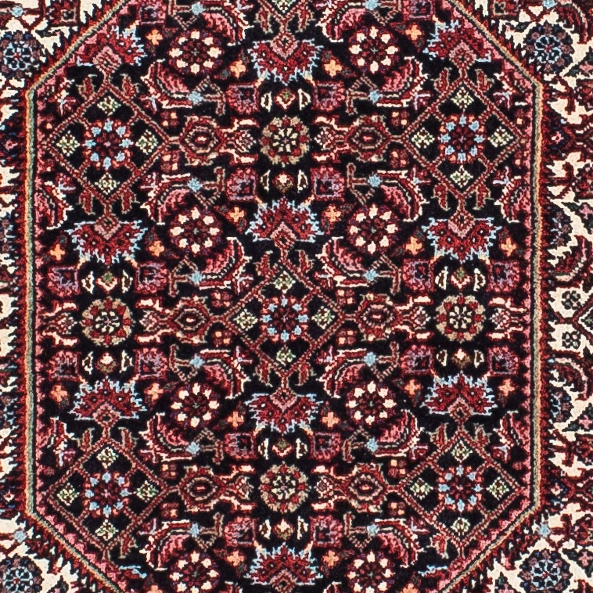 Tapis persan - Bidjar - 212 x 135 cm - rouge foncé