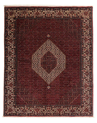 Tapis persan - Bidjar - 257 x 204 cm - rouge foncé