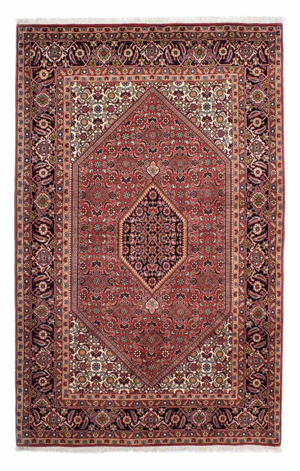 Tapis persan - Bidjar - 224 x 141 cm - rouge clair