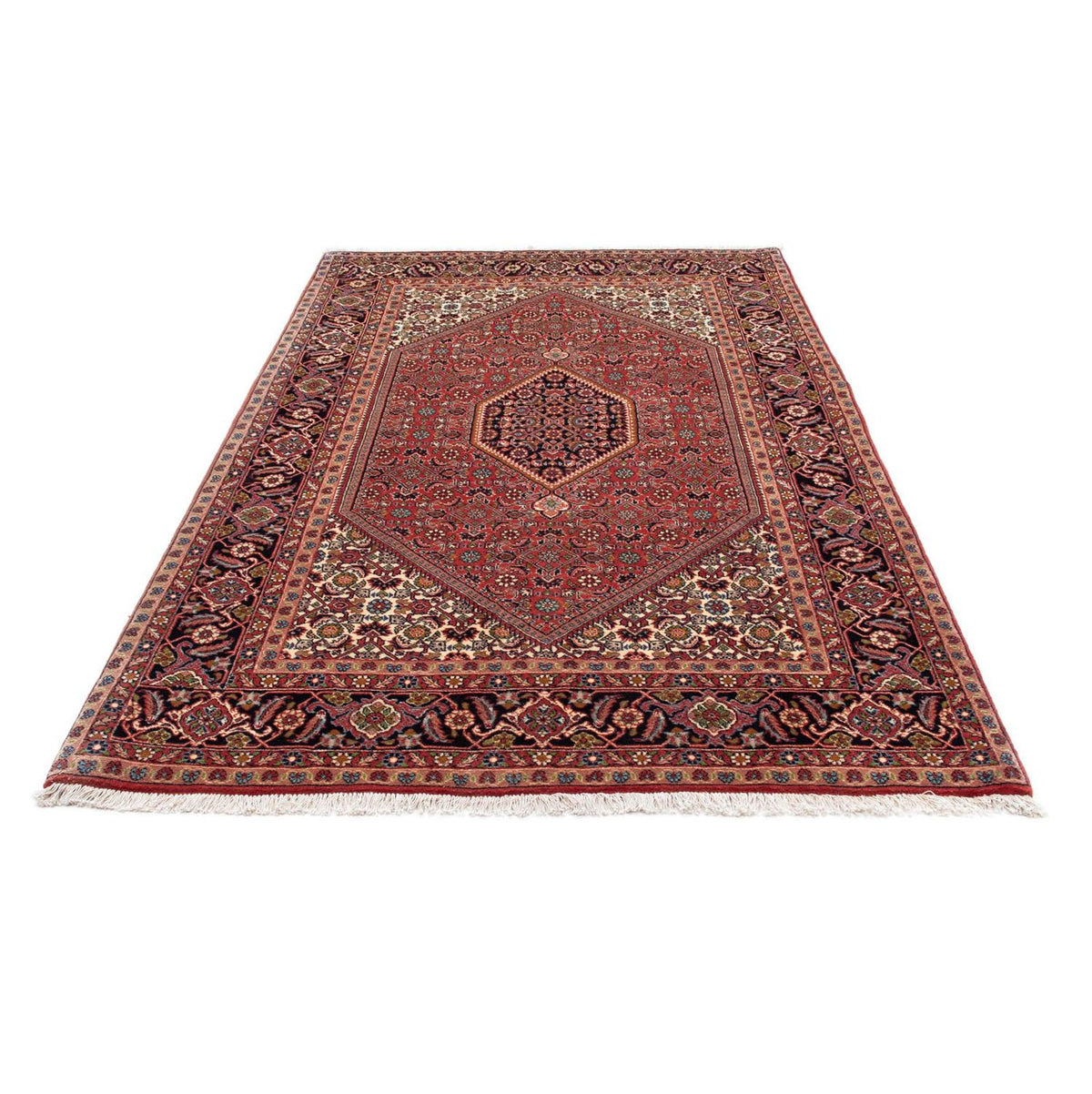 Tapis persan - Bidjar - 224 x 141 cm - rouge clair
