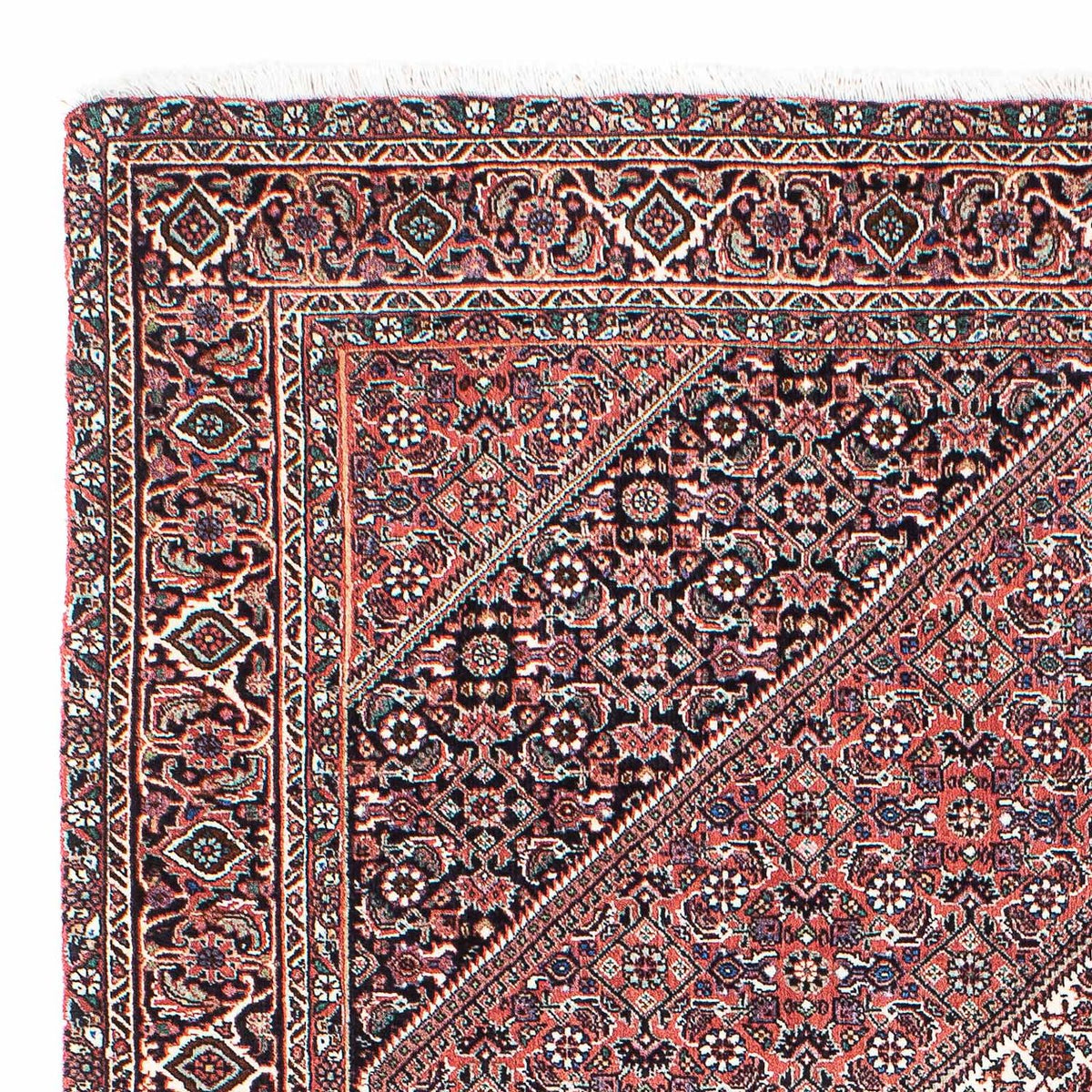 Tapis persan - Bidjar - 213 x 136 cm - rouge clair
