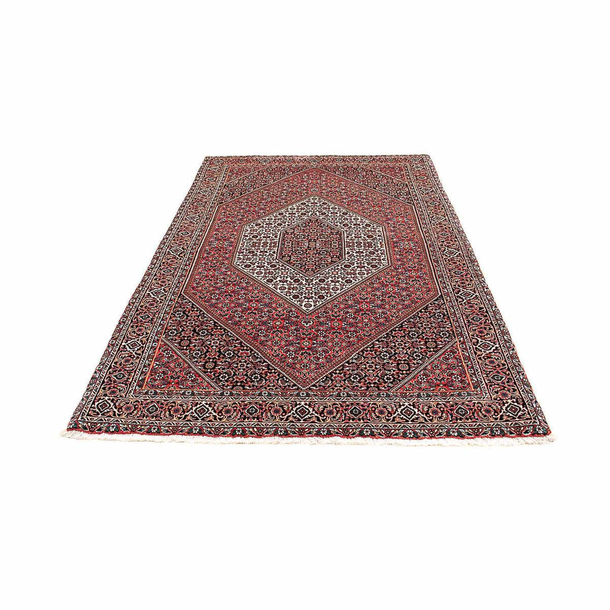 Tapis persan - Bidjar - 213 x 136 cm - rouge clair